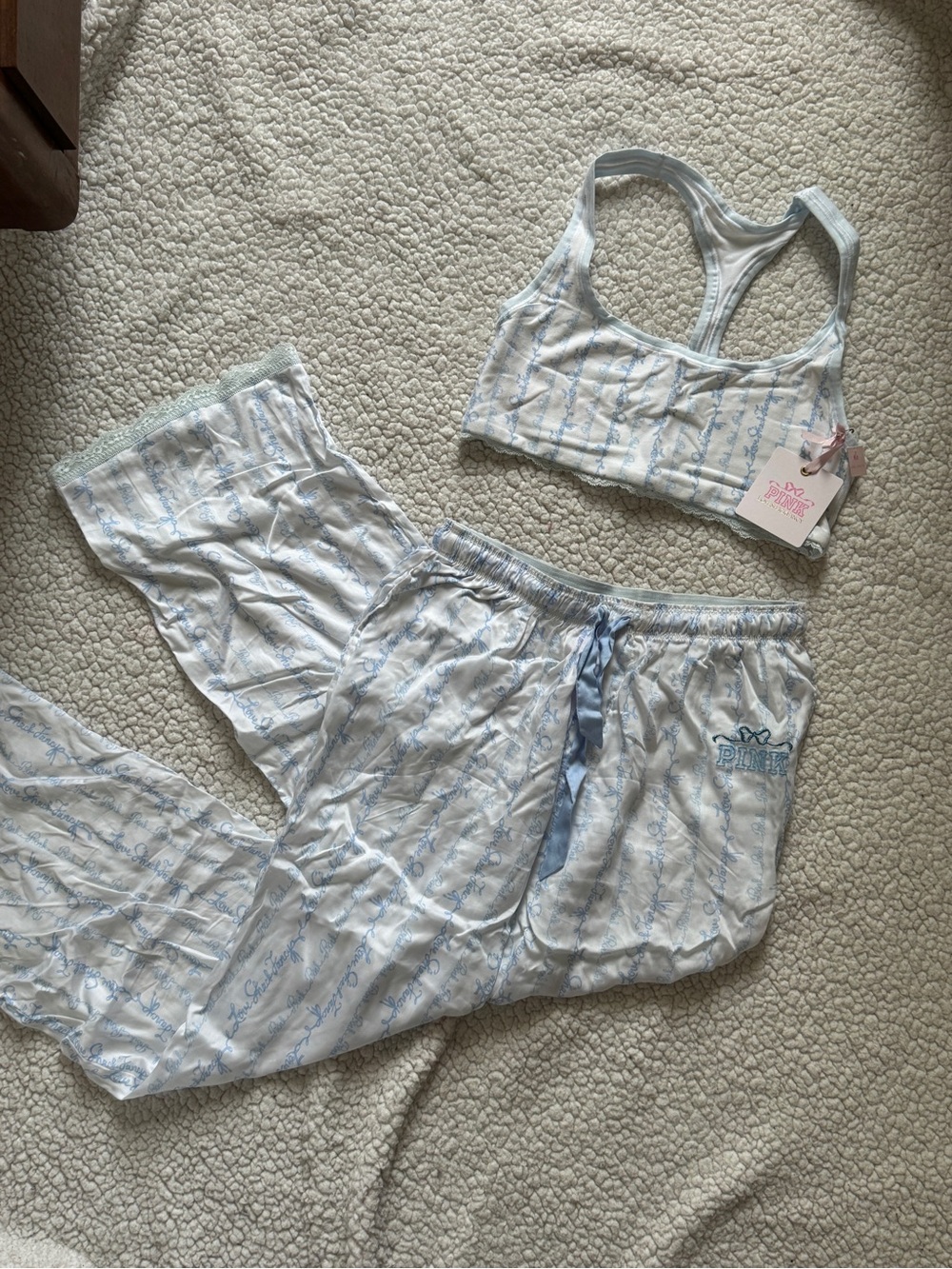 love shack fancy x pink lounge set